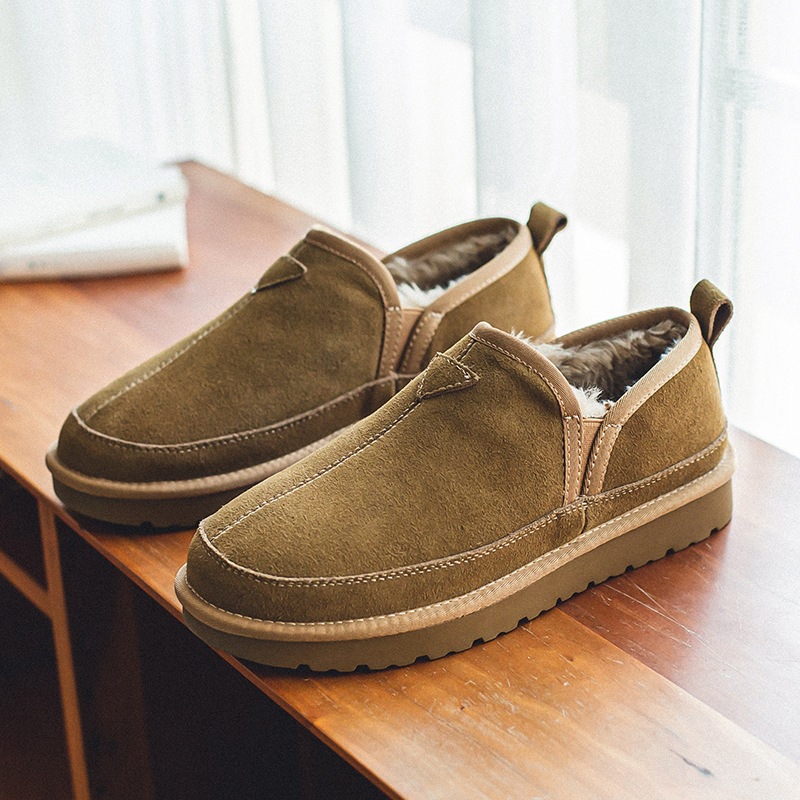 Leather Classic Strap - 겨울 여성 남성 정품 소가죽 스노우