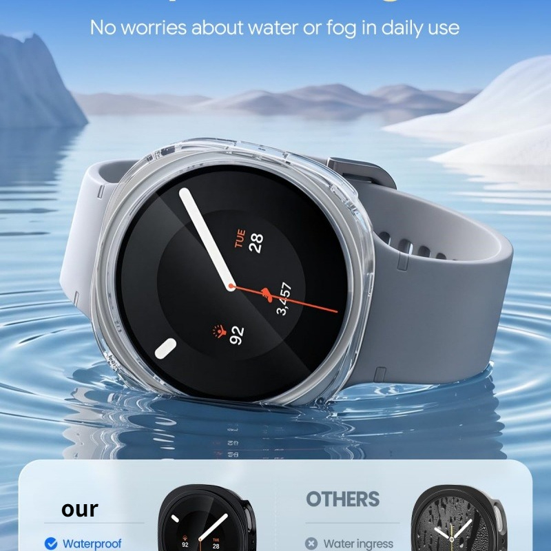 Samsung Smartwatch Accessories - 삼성 갤럭시 워치 9-8용 강화 유리+케이스