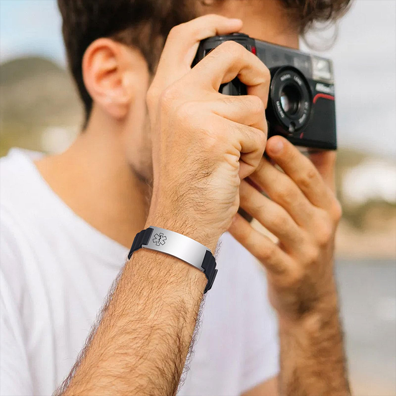 남녀공용 맞춤 제작 의료 ID 팔찌, 실리콘 스트랩,  - Rugged Sport Strap 리뷰 및 가격