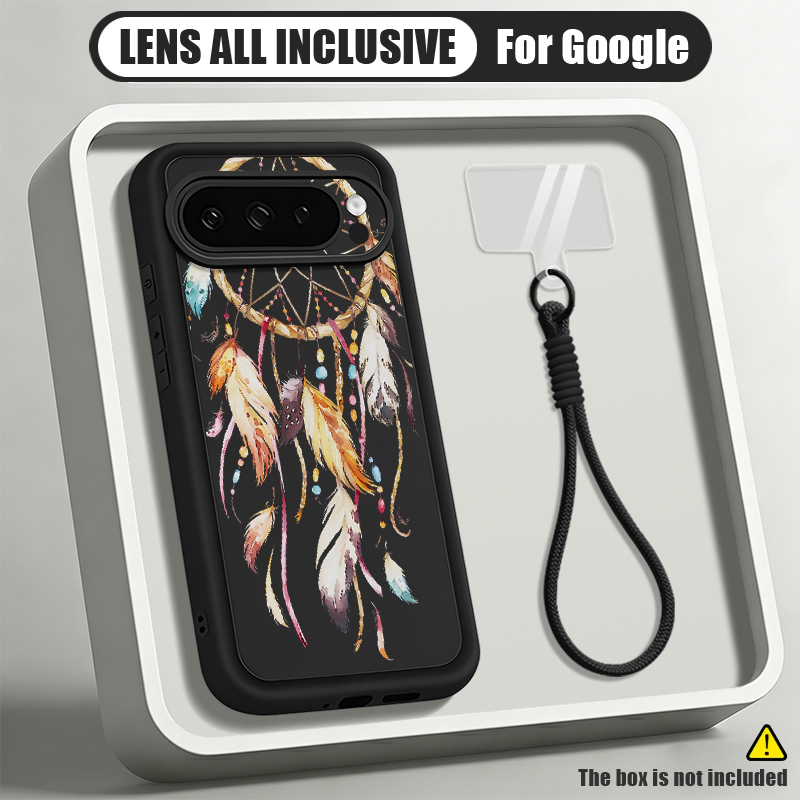 줄무늬 와인잔 패턴의 스트랩형 휴대폰 케이스 (Goog - Google Pixel 9 리뷰 및 가격