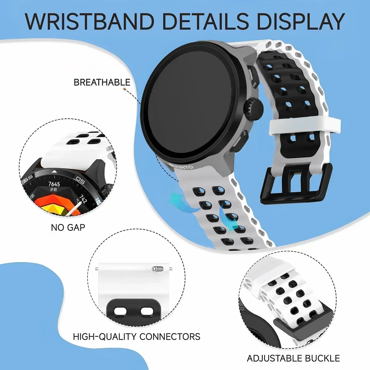 통기성이 좋은 투톤 실리콘 스트랩, 모토 워치 울트라  - Motorola Smartwatch Accessories 리뷰 및 가격