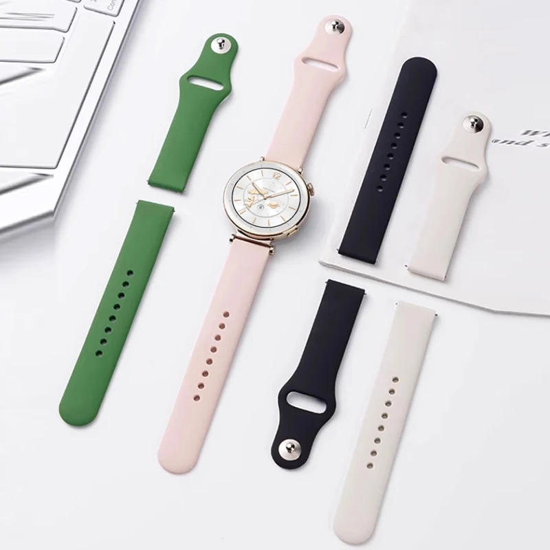 화웨이 시계 GT 5 용 18mm 실리콘 시계 스트랩  - Fossil Smartwatch Accessories 리뷰 및 가격