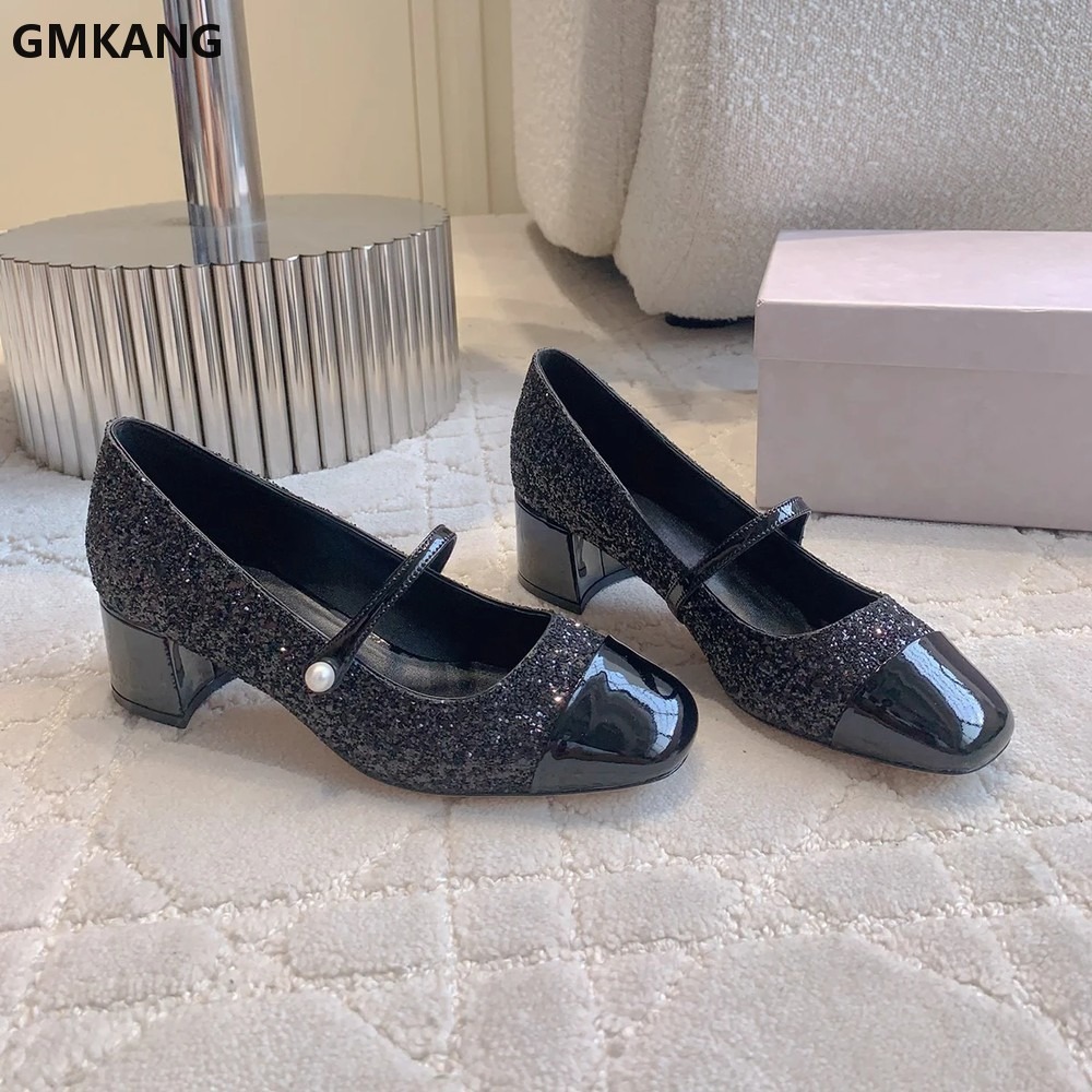 클래식 메리 제인 플랫폼 슈즈 여성용 청키 힐 라운드  - Leather Classic Strap 리뷰 및 가격