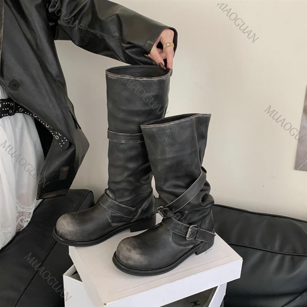봄 가을 청키 힐 허벅지까지 오는 나이트 부츠 벨트 버 - Leather Classic Strap 리뷰 및 가격