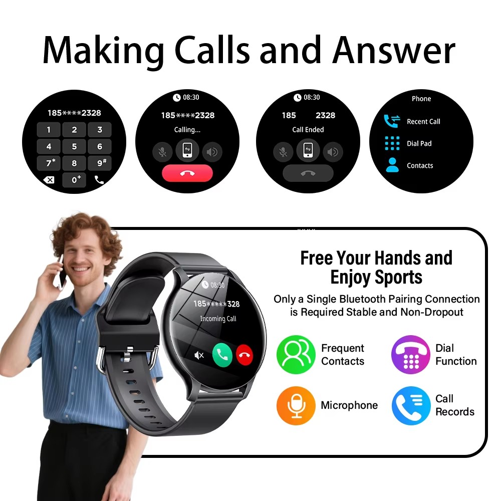 2025 새로운 스마트워치 심박수 수면 건강 모니터 블 - Smartwatch Custom 리뷰 및 가격