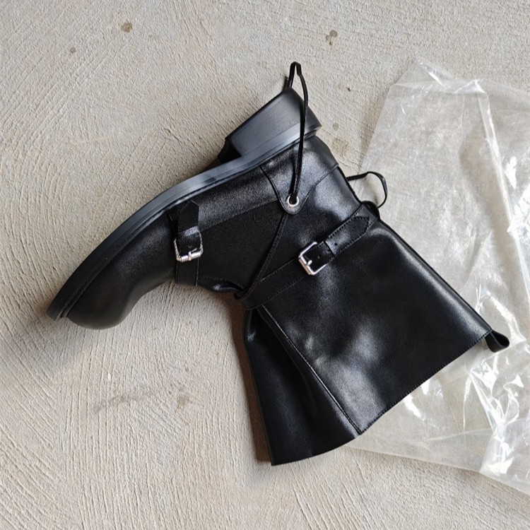 레트로 버클 미드 카프 부츠 여성용 두꺼운 밑창 슬림  - Leather Classic Strap 리뷰 및 가격