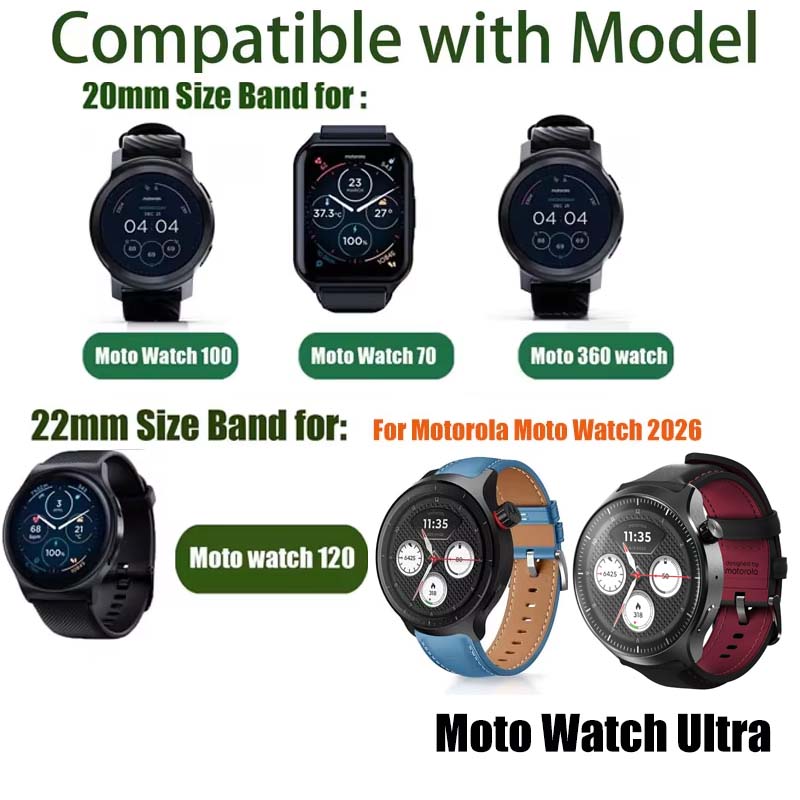 모토 워치 울트라/2026용 20mm, 22mm 시계줄 - Motorola Smartwatch Accessories 리뷰 및 가격