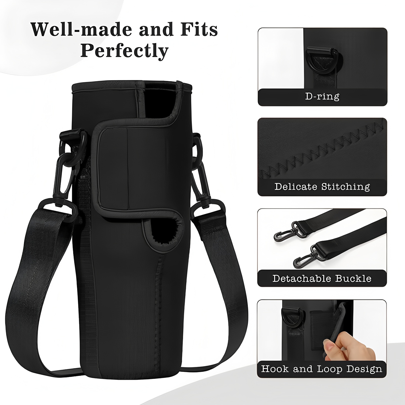 대형 40온스 보온 누수 방지 물병 캐리어 가방 파우치 - Rugged Sport Strap 리뷰 및 가격