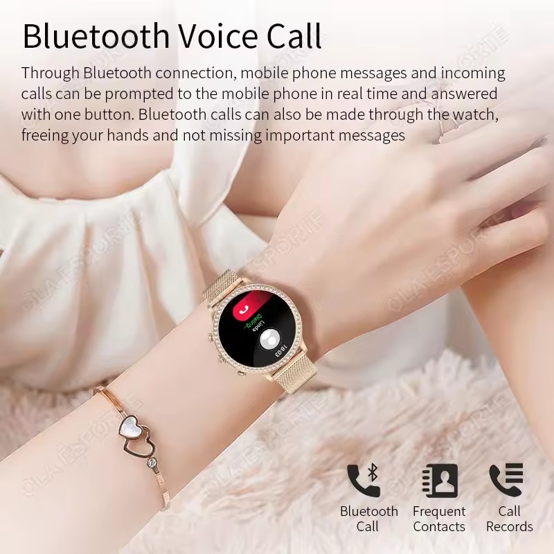 우아한 여성용 스마트워치 블루투스 통화 알림 수면 건강 - Smartwatch X12 리뷰 및 가격