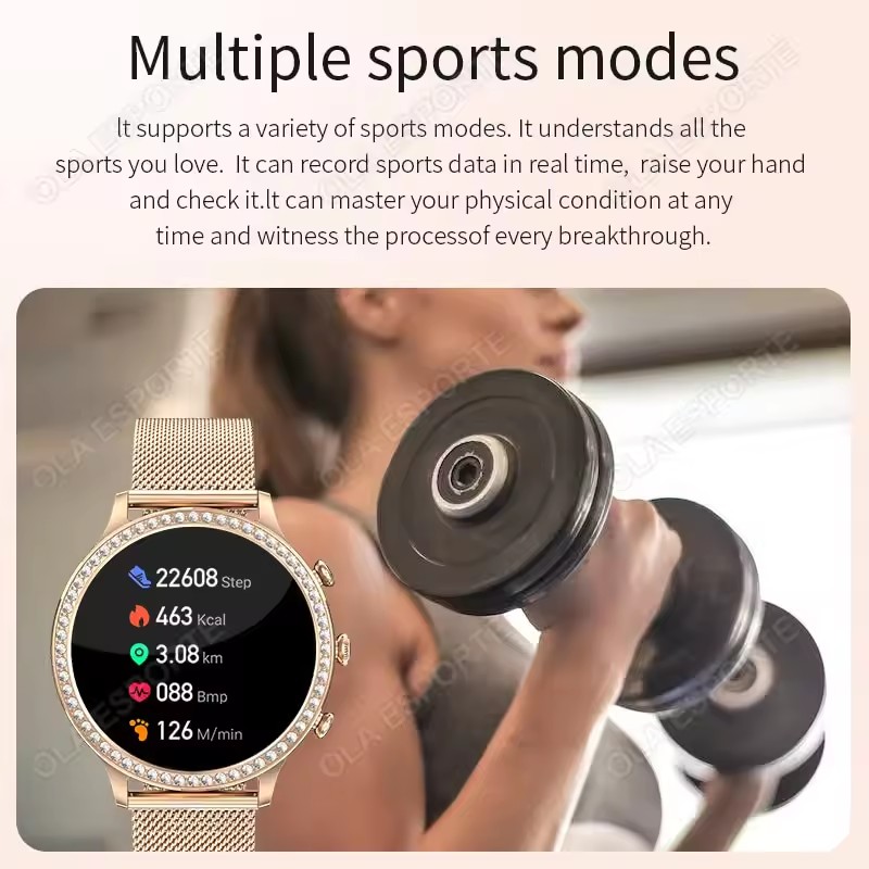 우아한 여성용 스마트워치 블루투스 통화 알림 수면 건강 - Smartwatch X12 리뷰 및 가격